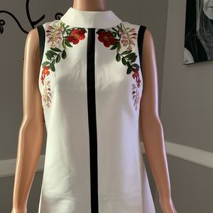 TED BAKER LONDON Timeless Sleeveless Dress. Ivory